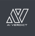AI Verdict Logo White on Black